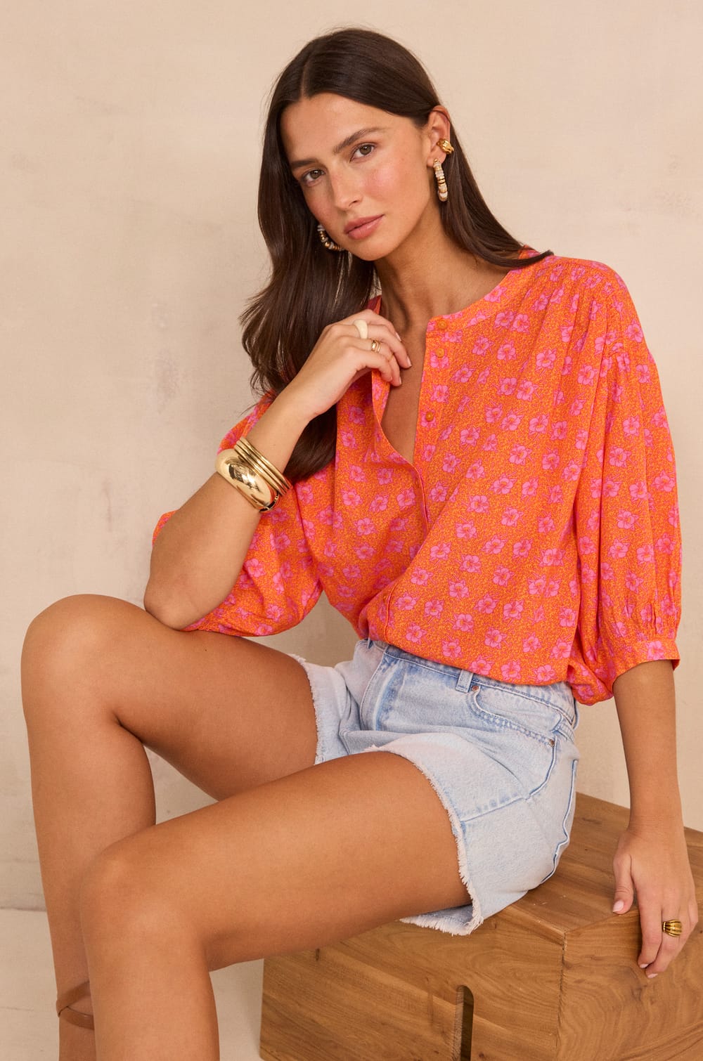 Cotton shorts ROAN;${refinementColor}