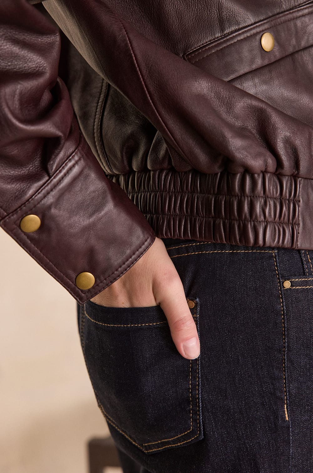 Leren jasje CHARLY;${refinementColor}