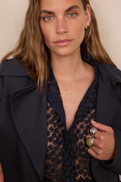 RYO belted trench coat;${refinementColor}