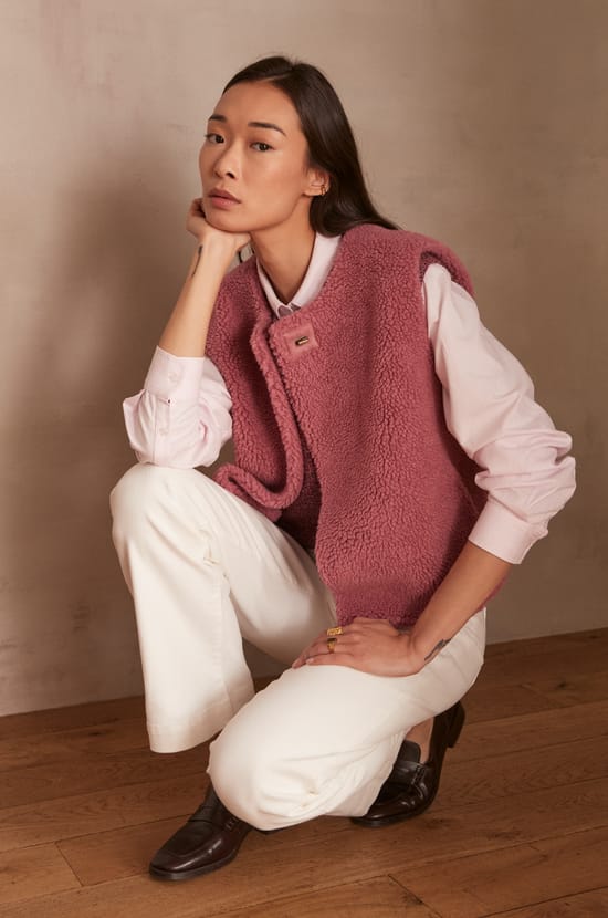 SHARON sleeveless jacket;${refinementColor}