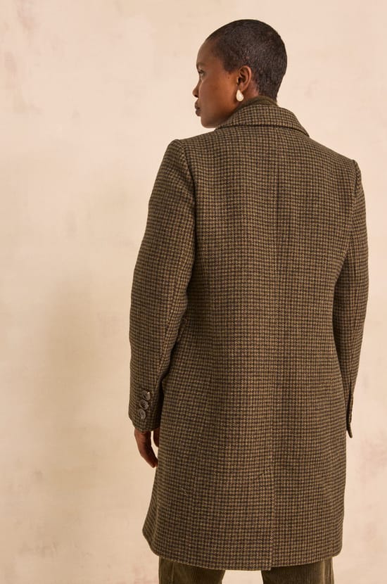 Checkered coat prince of wales pattern ANABELLE;${refinementColor}