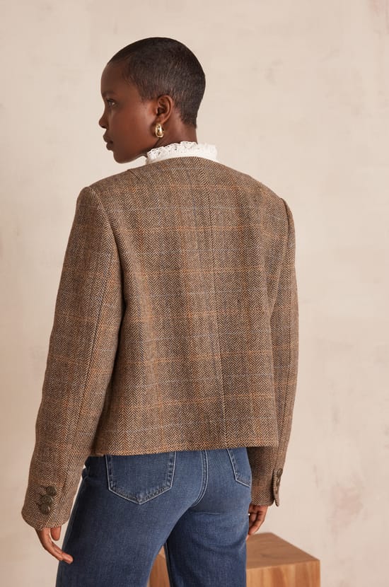 PIA Jacket in chevron wool;${refinementColor}