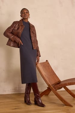 ROXANA straight wool dress;${refinementColor}