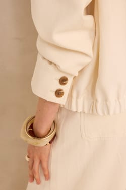 Long sleeve cotton blend jacket VINCE;${refinementColor}