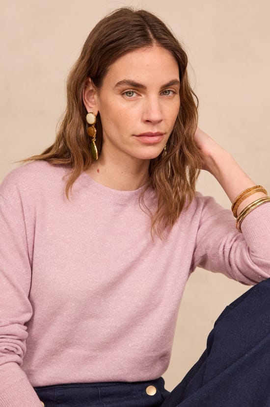 Fine long-sleeved cashmere sweater PRINCE;${refinementColor}