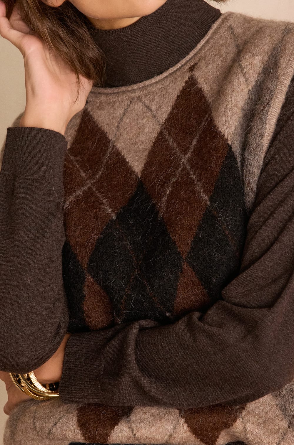 BENNY sleeveless jumper in wool and alpaca;${refinementColor}