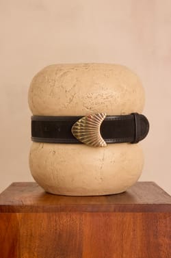 LEONARD leather belt with jewellery details;${refinementColor}