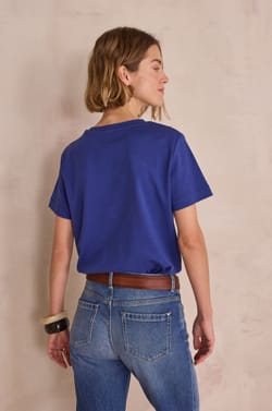 Cropped jeans with braided details ROMA;${refinementColor}