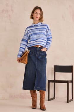 Jupe en coton OPH&Eacute;;${refinementColor}