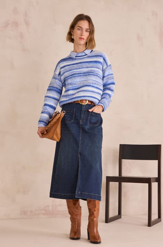 OPH&Eacute; cotton skirt;${refinementColor}