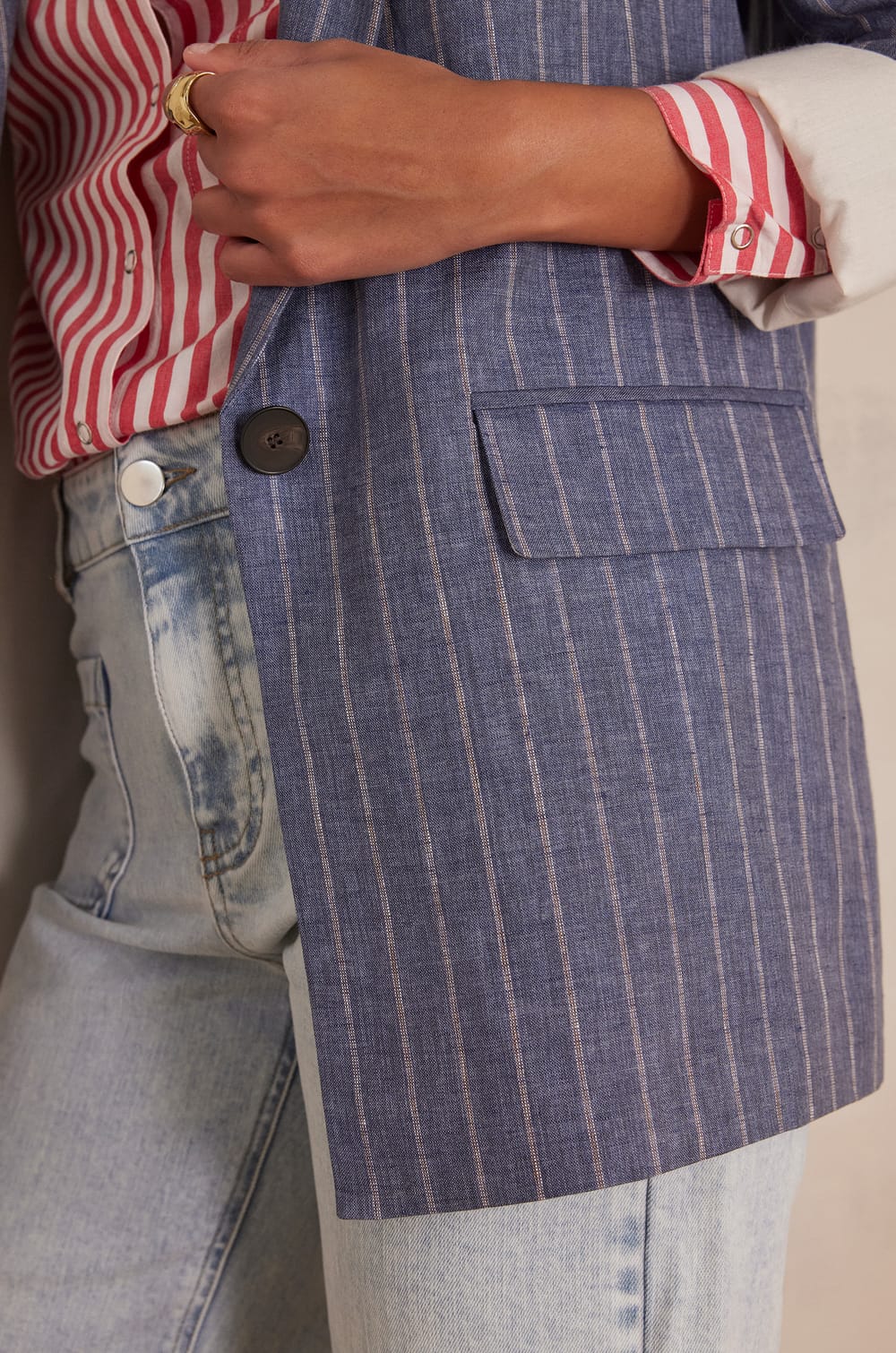 Veste NELIA en lin;${refinementColor}