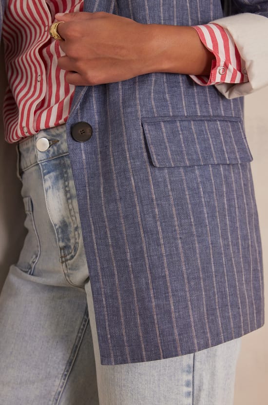 Veste NELIA en lin;${refinementColor}