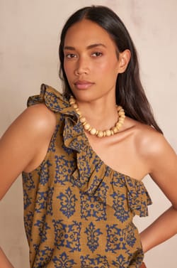PITT Bluse aus Baumwolle mit Print;${refinementColor}