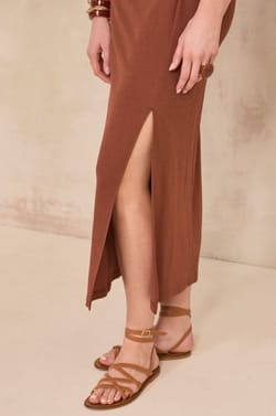 Robe slim en coton m&eacute;lang&eacute; BRISBANE;${refinementColor}