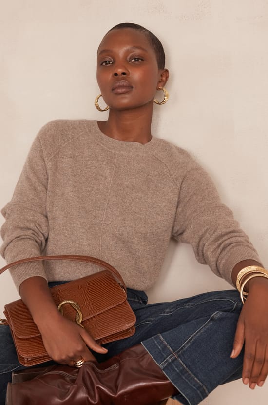 ARY jumper in 100% recycled cashmere - 2 ply;${refinementColor}