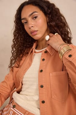 DIXIE long-sleeve cotton blouse;${refinementColor}