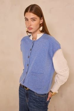 Arthur sleeveless cashmere sweater;${refinementColor}
