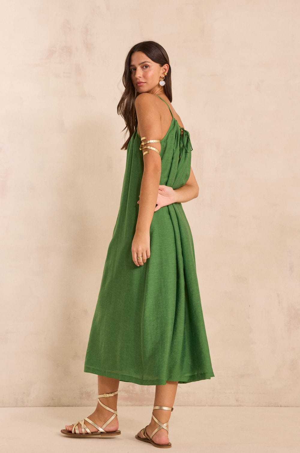 Flowy strap dress BRIA;${refinementColor}