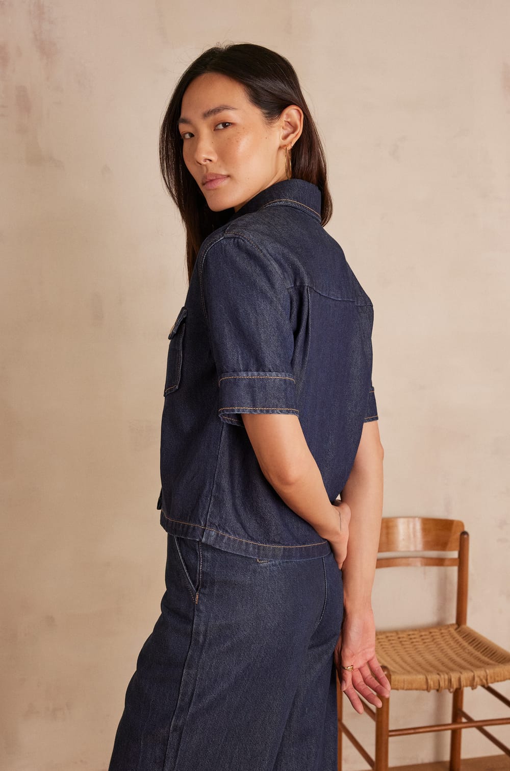 SIDO denim shirt;${refinementColor}