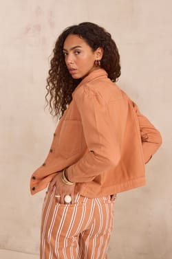 DIXIE long-sleeve cotton blouse;${refinementColor}