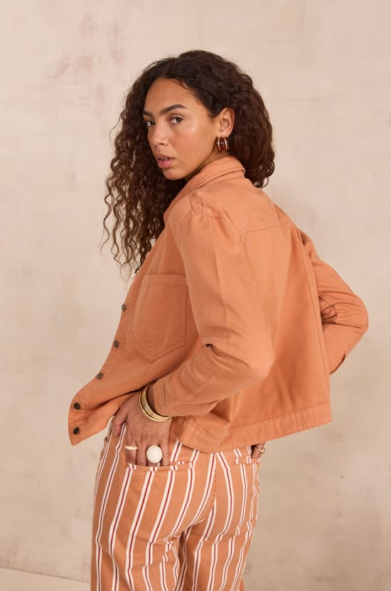 Chemisier manches longues en coton DIXIE;${refinementColor}