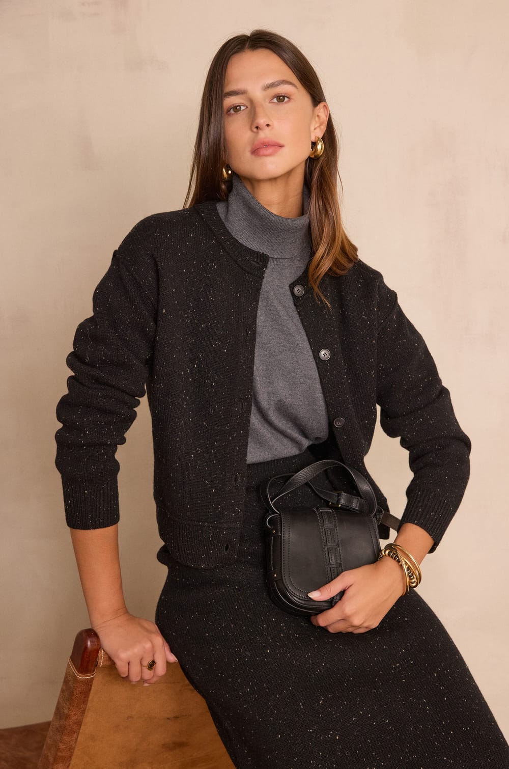 BAWER 100% wool cardigan;${refinementColor}