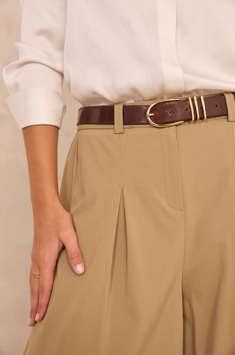 XL cotton blend pants LUCE;${refinementColor}