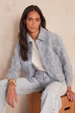 COLOMBE cotton jacket;${refinementColor}