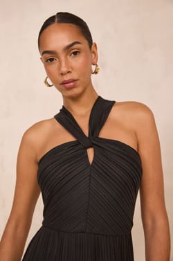 BAILEY pleated straight dress;${refinementColor}