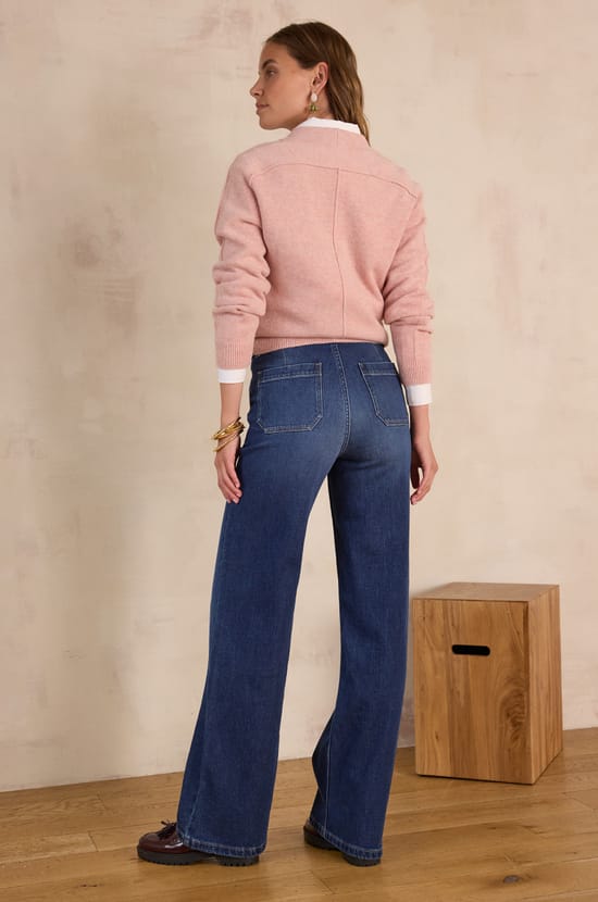 ALESS wide-leg jeans in denim;${refinementColor}