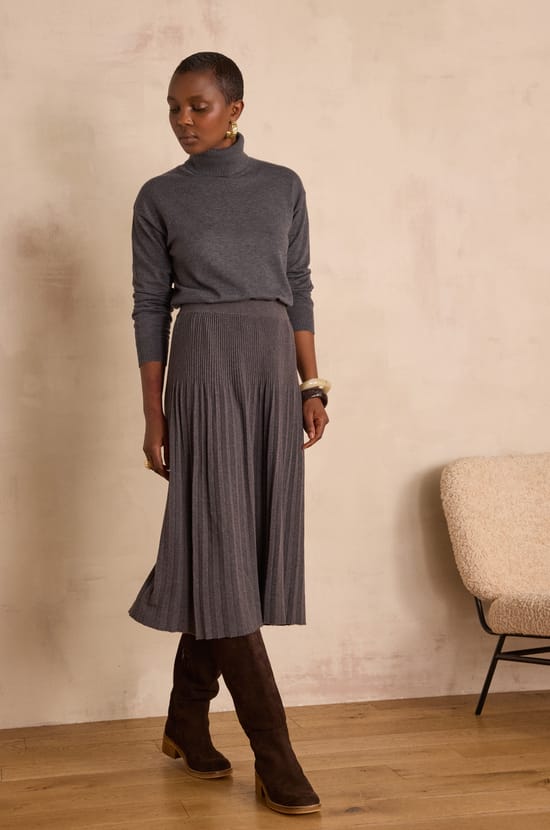 CLAUDIA pleated skirt;${refinementColor}