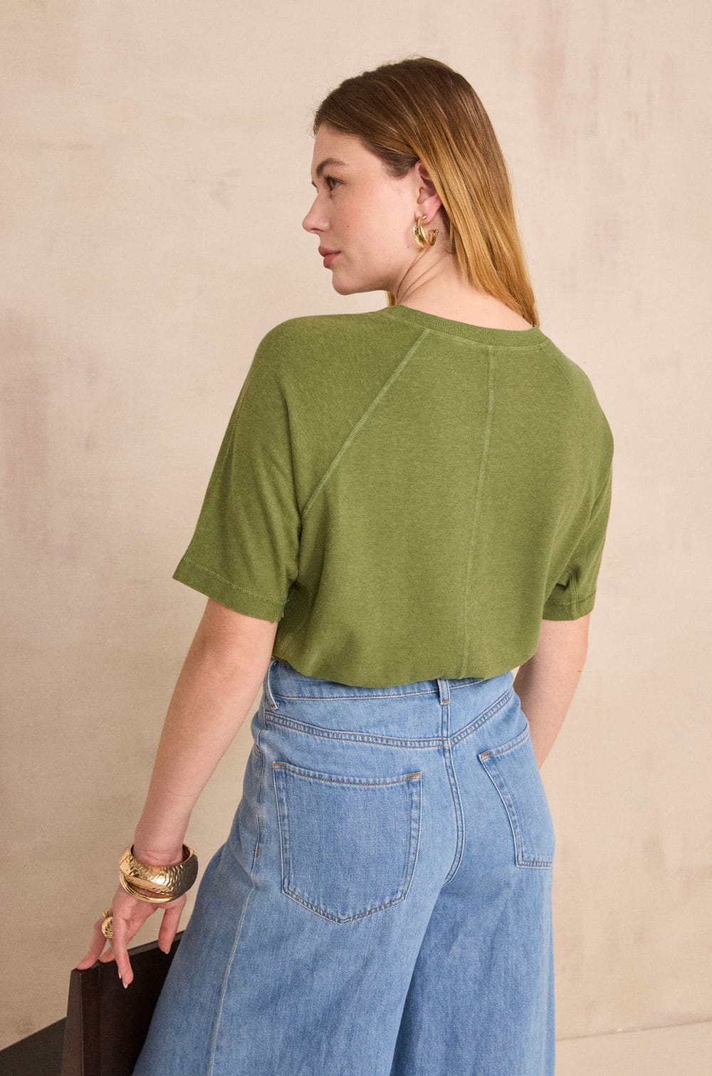 T-shirt manches courtes en chanvre et coton LIGHT;${refinementColor}