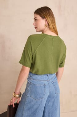 T-shirt manches courtes en chanvre et coton LIGHT;${refinementColor}