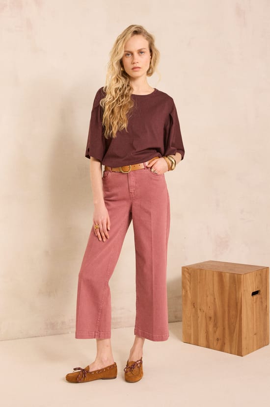 ROSIE cropped straight pants;${refinementColor}