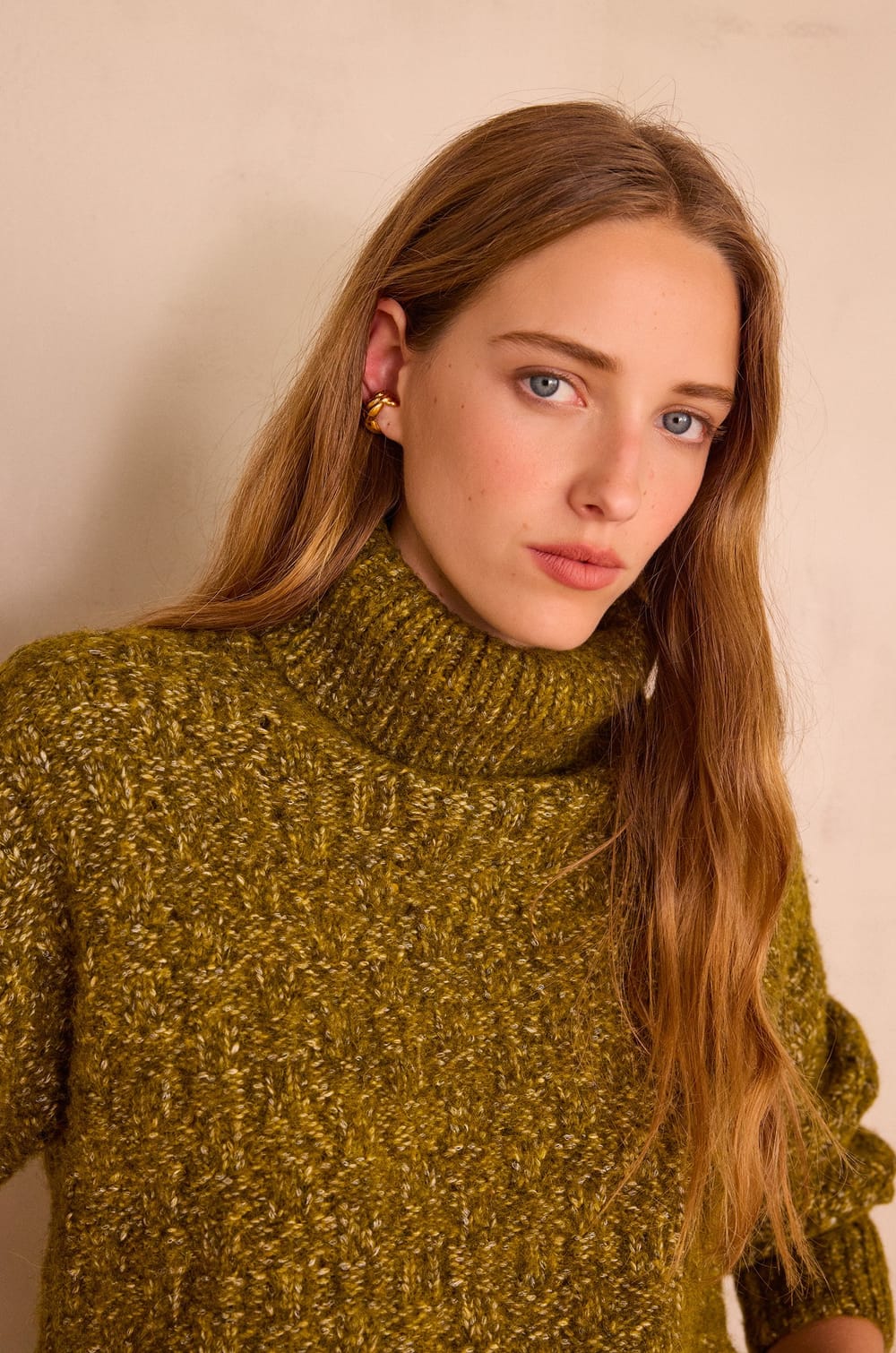 Rollkragenpullover BRANDY aus Wolle und Baumwolle;${refinementColor}