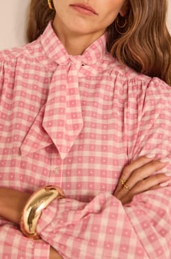 MALO long sleeve cotton blouse;${refinementColor}