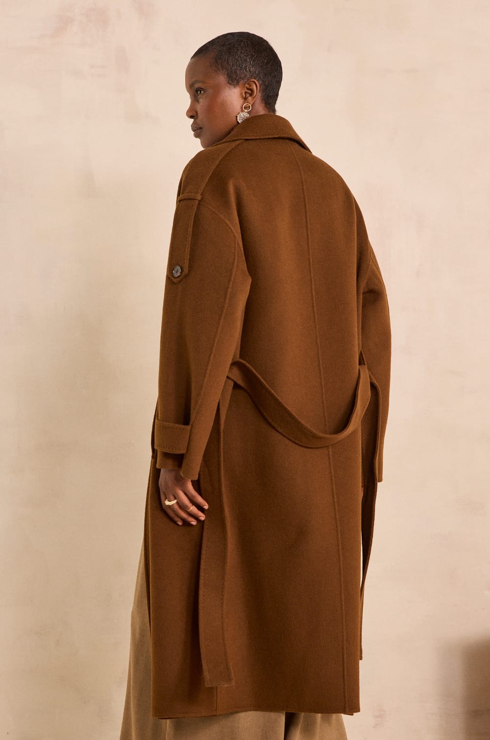 CASSANDRE long wool blend coat;${refinementColor}