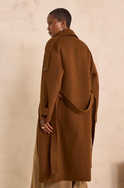 CASSANDRE long wool blend coat;${refinementColor}