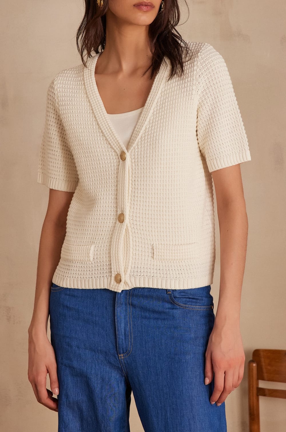 Gilet SALOME en coton;${refinementColor}