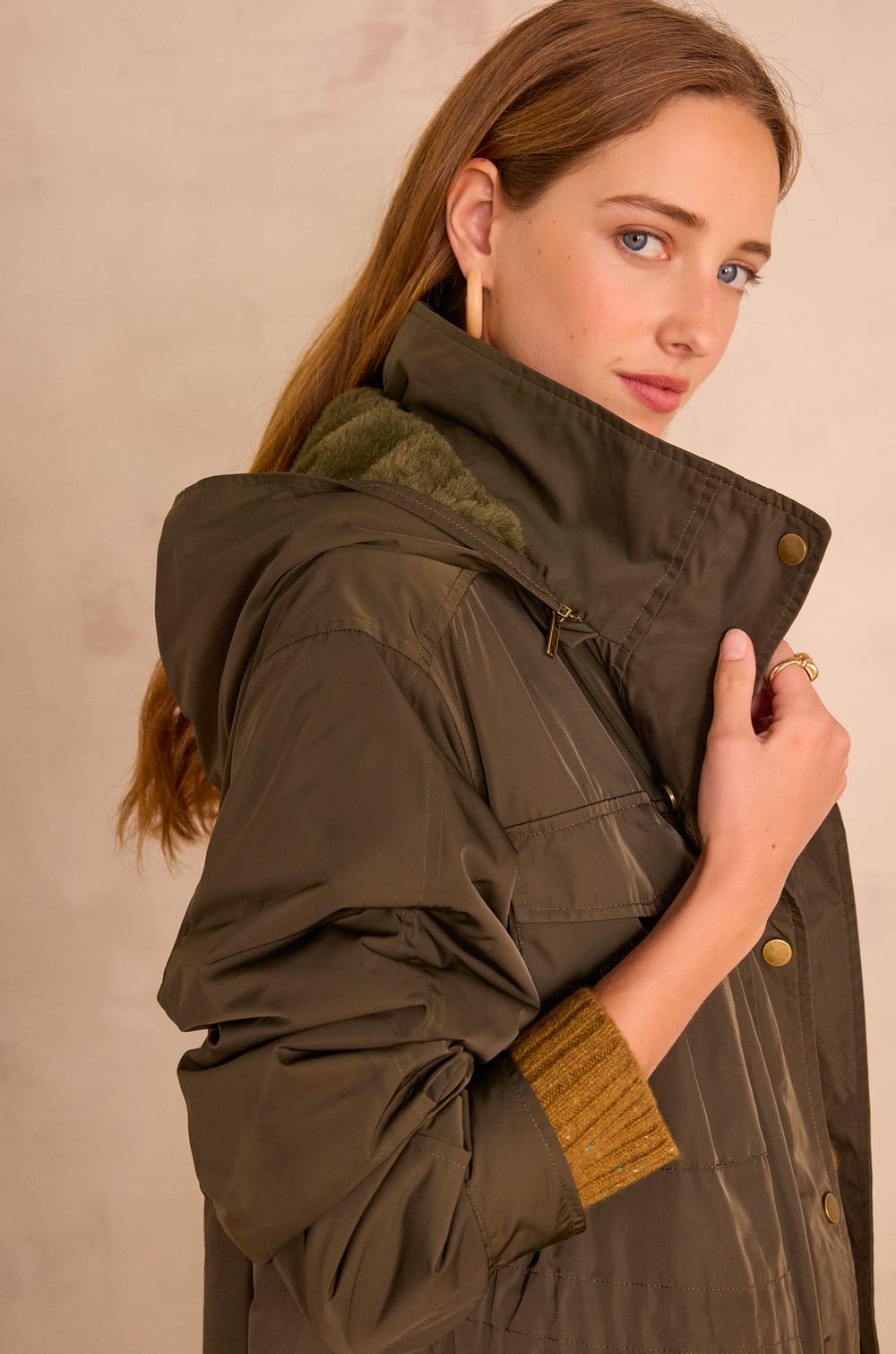 DANIELA cotton parka;${refinementColor}