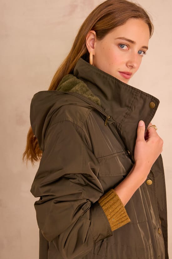 DANIELA cotton parka;${refinementColor}