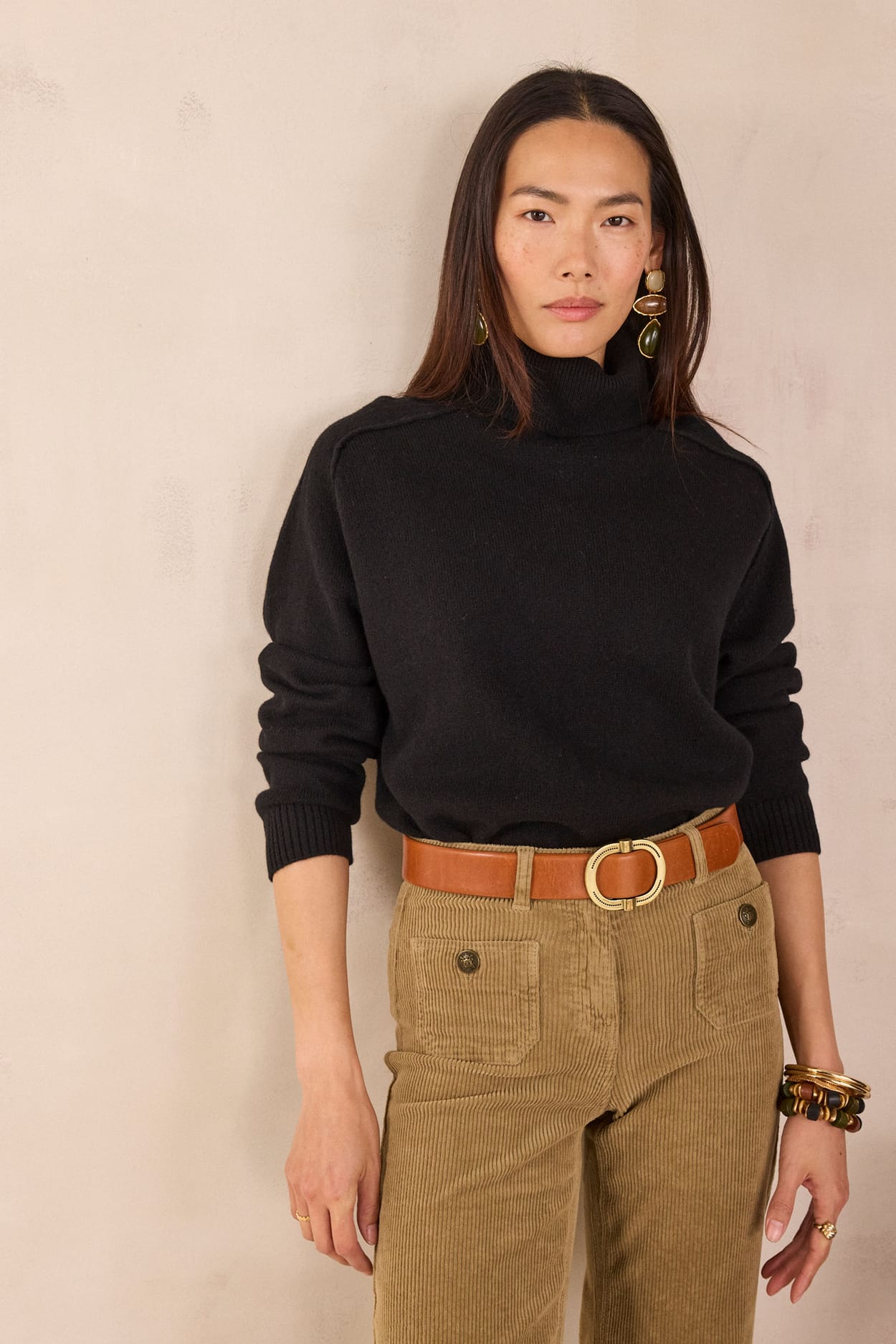 CELESTIN 100% wool turtleneck jumper;${refinementColor}