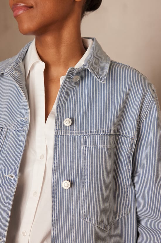 Veste CARLA en jean;${refinementColor}