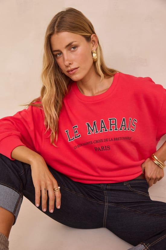 Cotton sweatshirt MARAIS;${refinementColor}