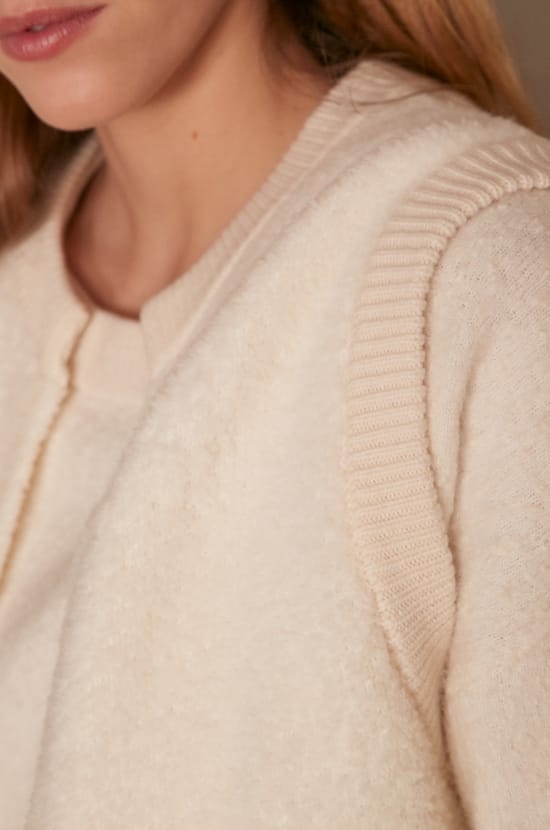 CLARENCE sleeveless cardigan PhotoZ | 1-2-3