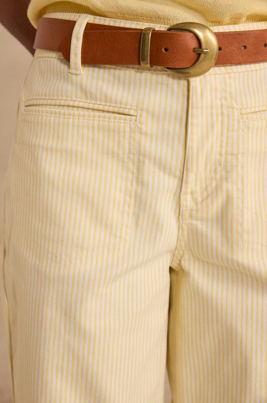 Striped wide pants ROMA;${refinementColor}