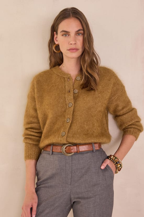 LOU mohair cardigan;${refinementColor}