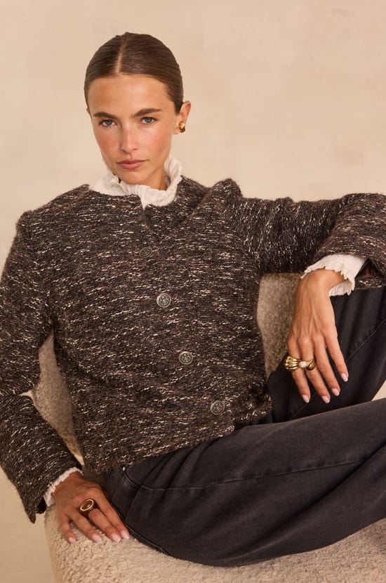 Long sleeve jacket VIRGILE;${refinementColor}