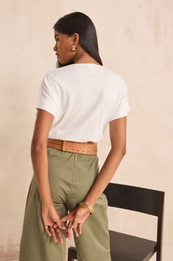 Pretty short-sleeved cotton top;${refinementColor}