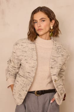 COLETTE tweed jacket;${refinementColor}